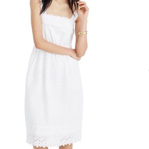 Madewell eyelet tiered midi dress